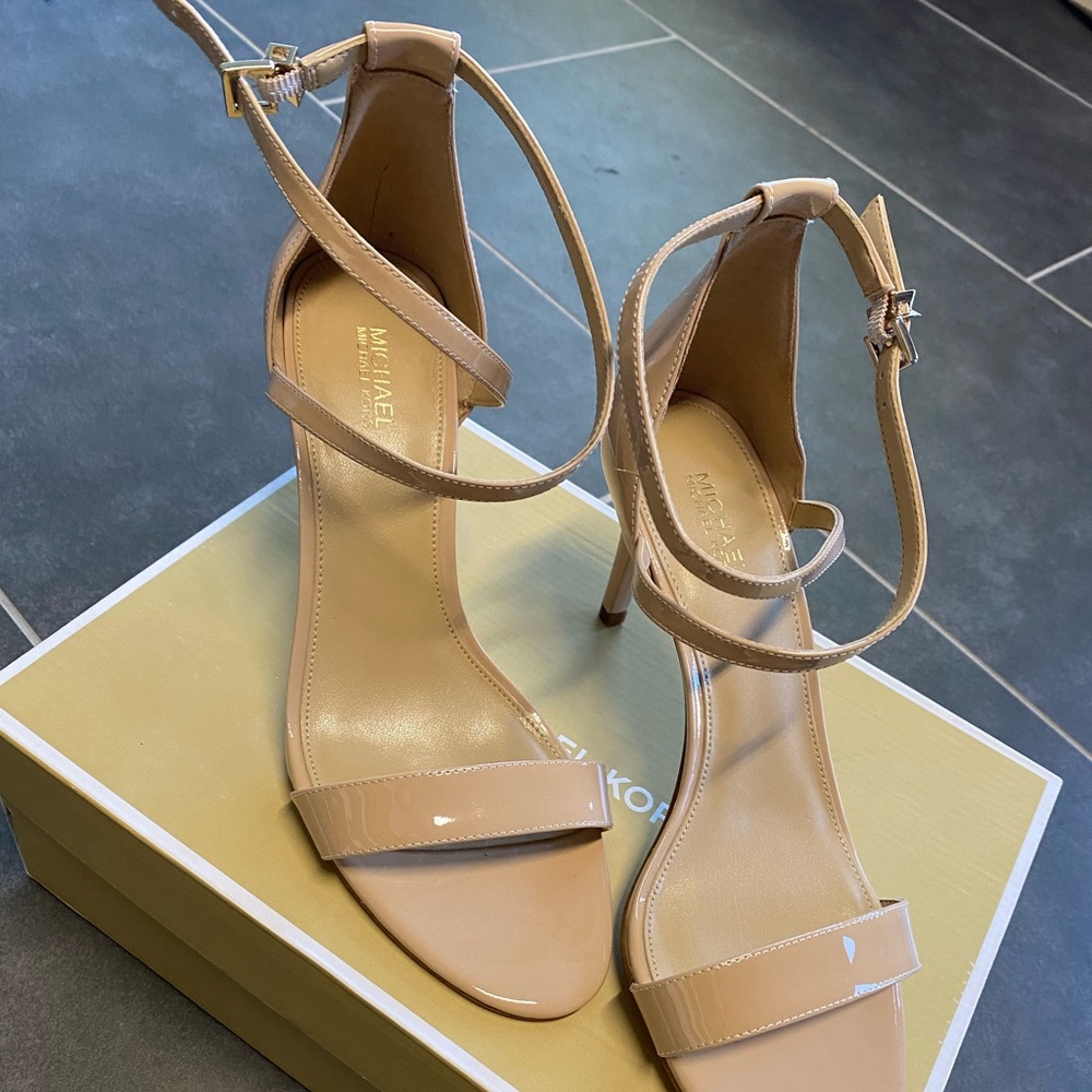 Michael Kori’s Brand New Strap Nude Heels